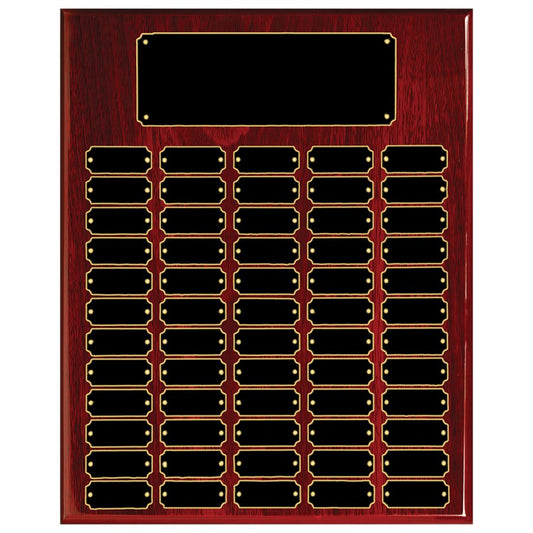60 Plate Rosewood Piano Finish Completed Perpetual Plaque laser engravable