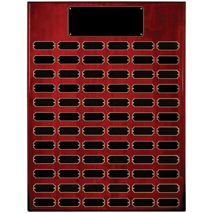 72 Plate Rosewood Piano Finish Completed Perpetual Plaque laser engravable