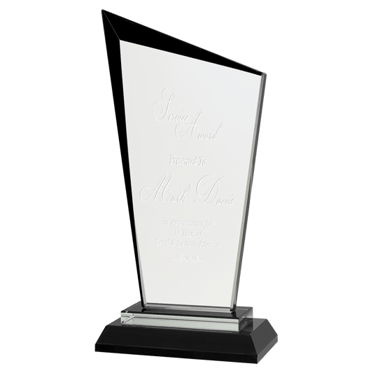 8" Razor Glass glass award laser engravable