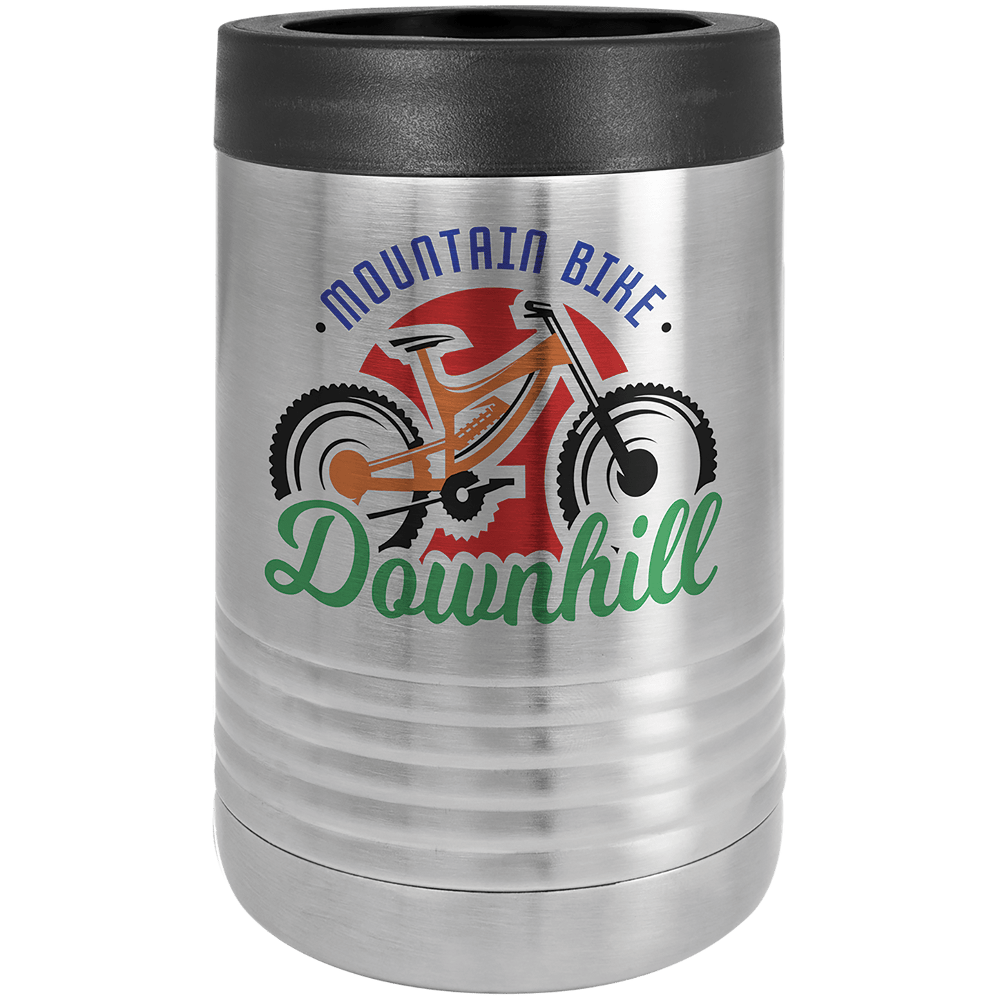 Personalized stainless steel vacuum insulated can and bottle holder with custom engraved name or design