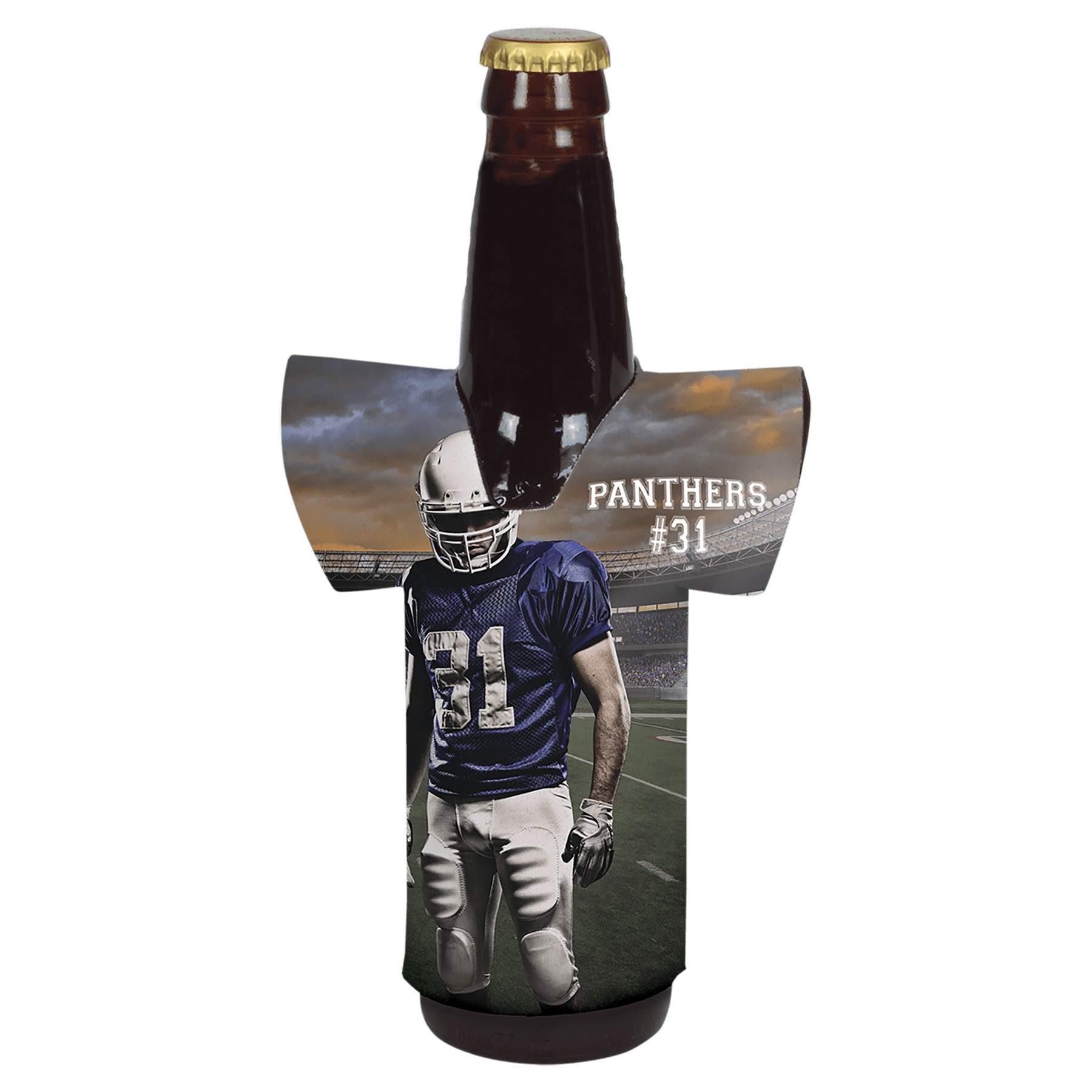 White Sublimatable Jersey Bottle Beverage Holder