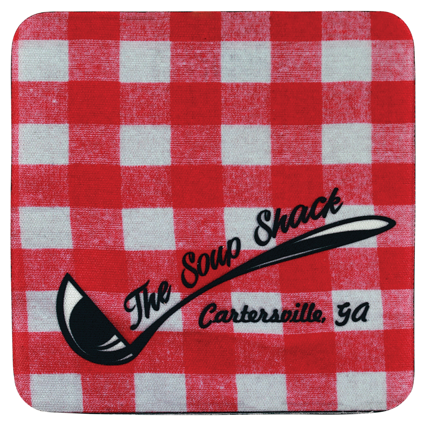 Personalized 4 inch square neoprene coaster with custom full-color photo or design