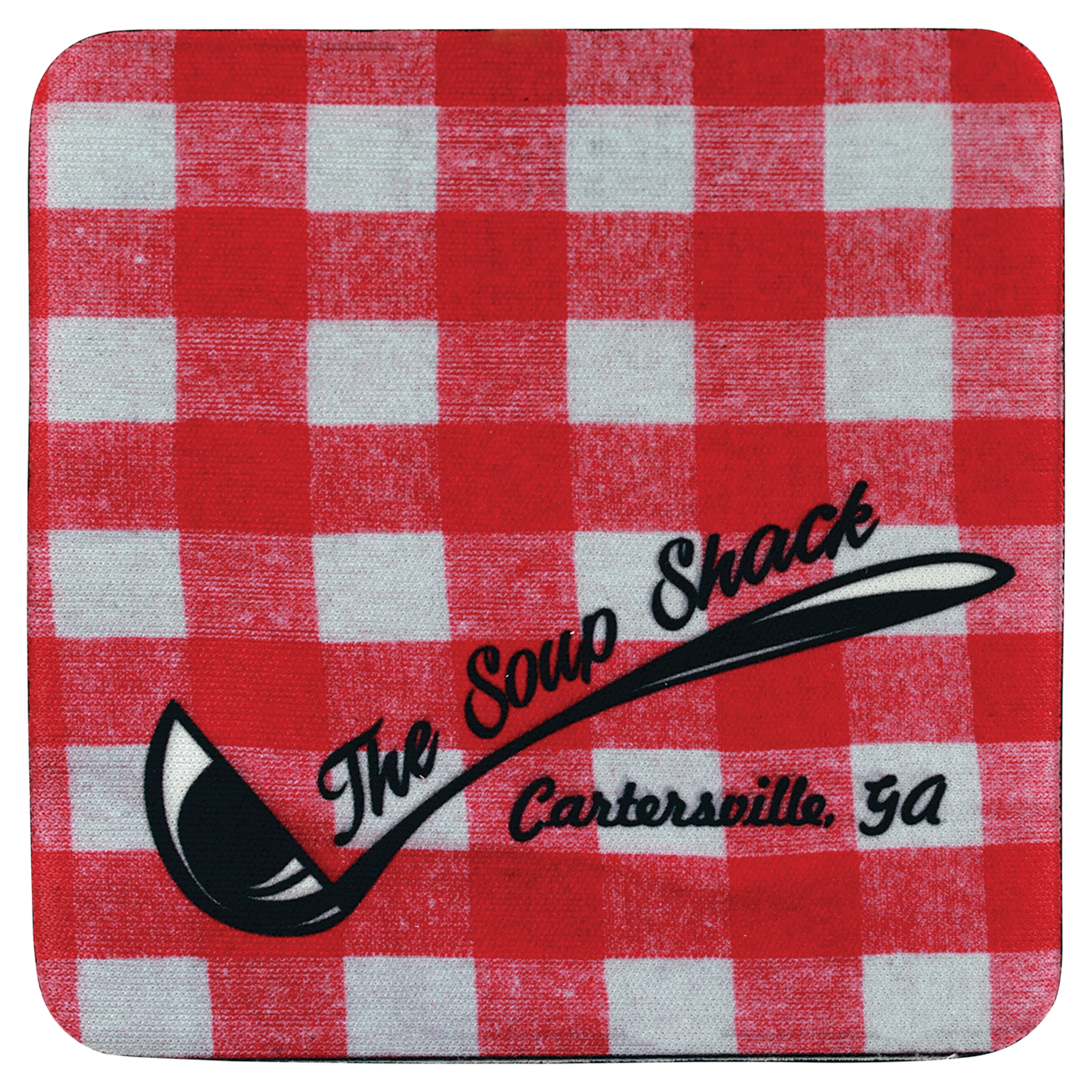 Personalized 4 inch square neoprene coaster with custom full-color photo or design