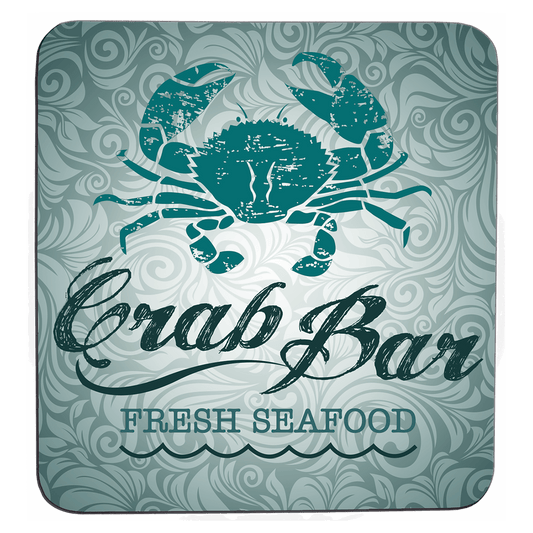 Personalized 3.75 inch square flexible coaster with rubber backing and custom full-color design
