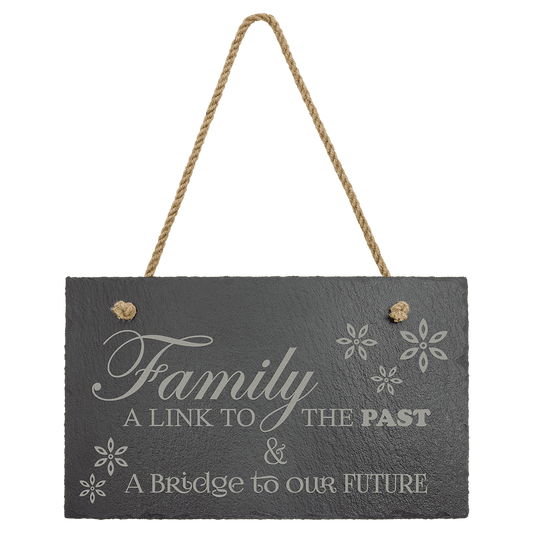 11 3/4" x 7" Rectangle Slate Decor with Hanger String laser engravable