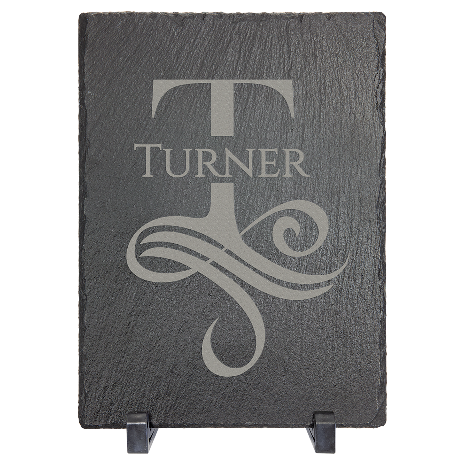 7" x 5" Rectangle Slate Decor with Plastic Feet laser engravable