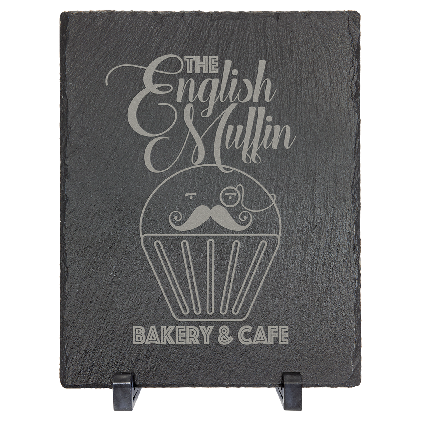 9" x 7" Rectangle Slate Decor with Plastic Feet laser engravable