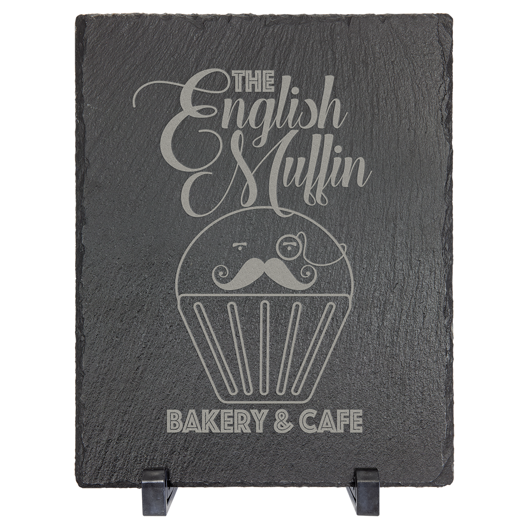 9" x 7" Rectangle Slate Decor with Plastic Feet laser engravable