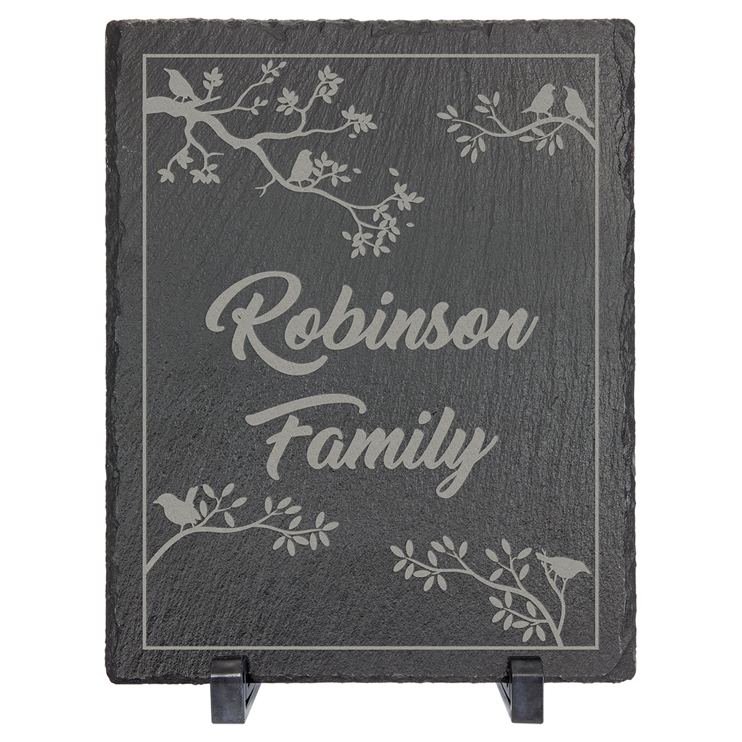 10" x 8" Rectangle Slate Decor with Plastic Feet
