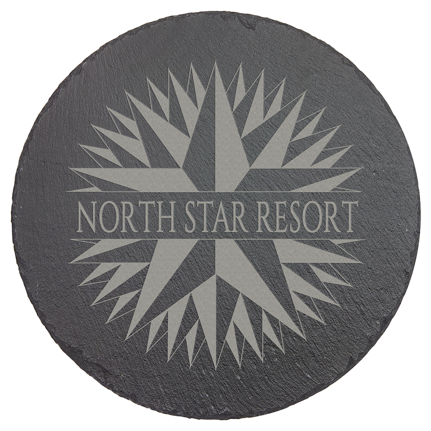 9 3/4" Round Slate Decor with Foam Pads laser engravable
