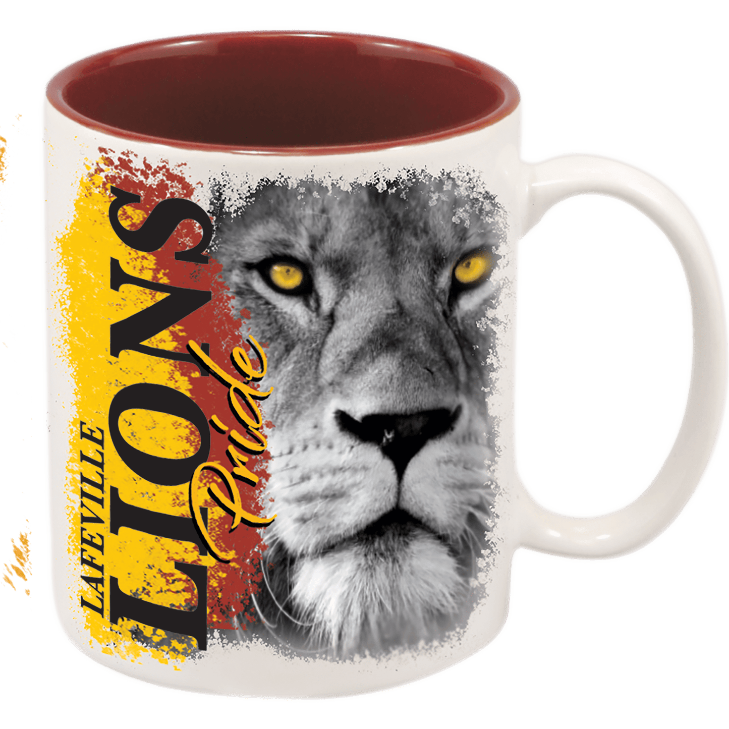 Personalized 11 oz. white ceramic coffee mug with custom full-color photo or design
