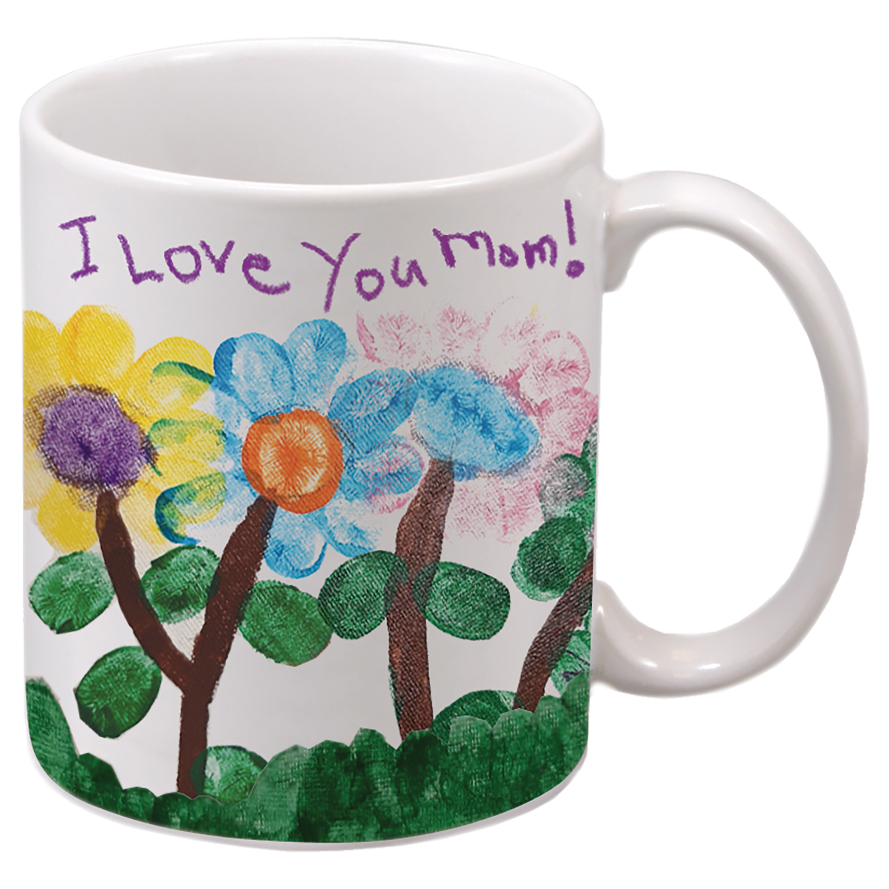 Personalized 11 oz. white ceramic coffee mug with custom full-color photo or design