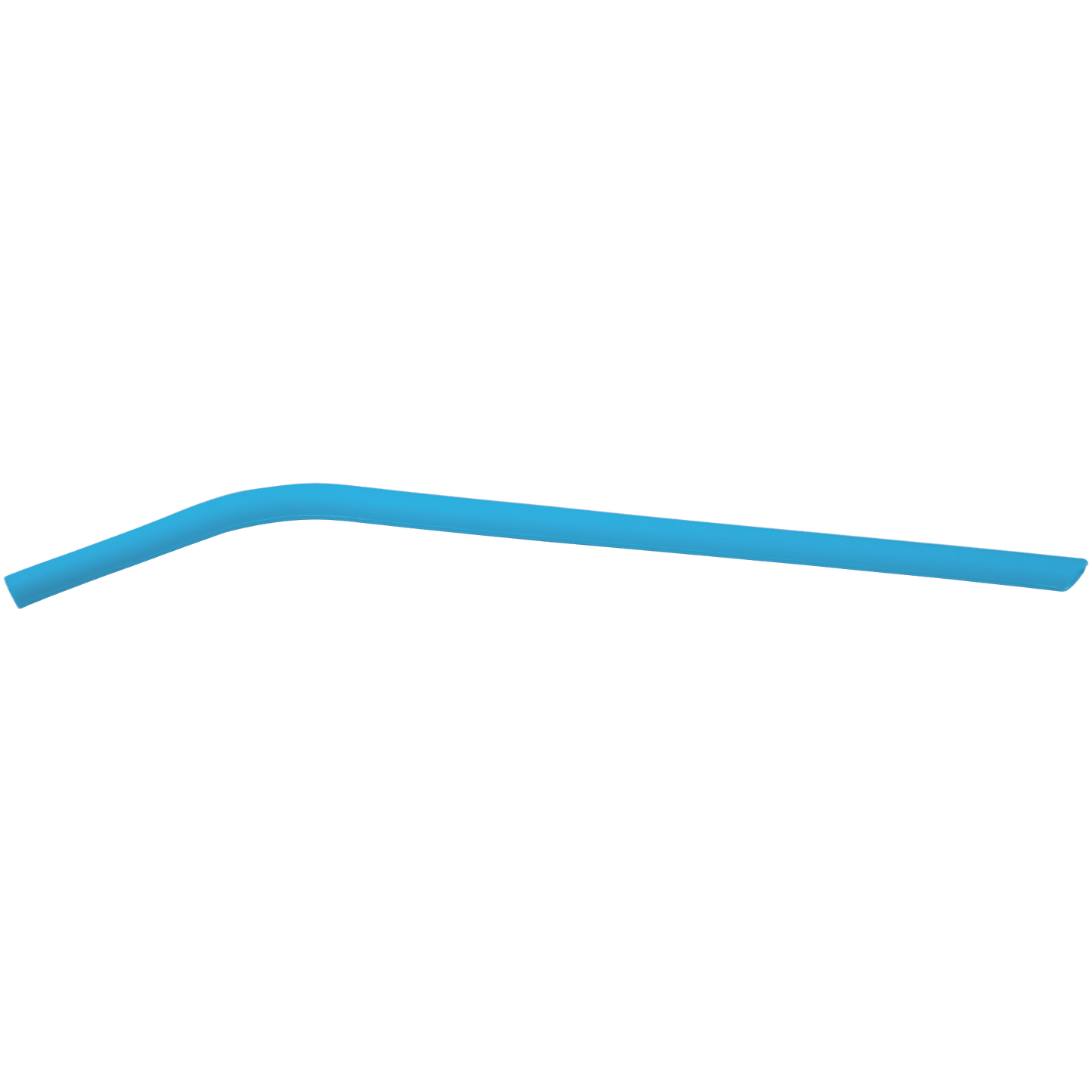 10 inch small blue silicone reusable straw, 5/16 inch diameter for standard tumbler drinks
