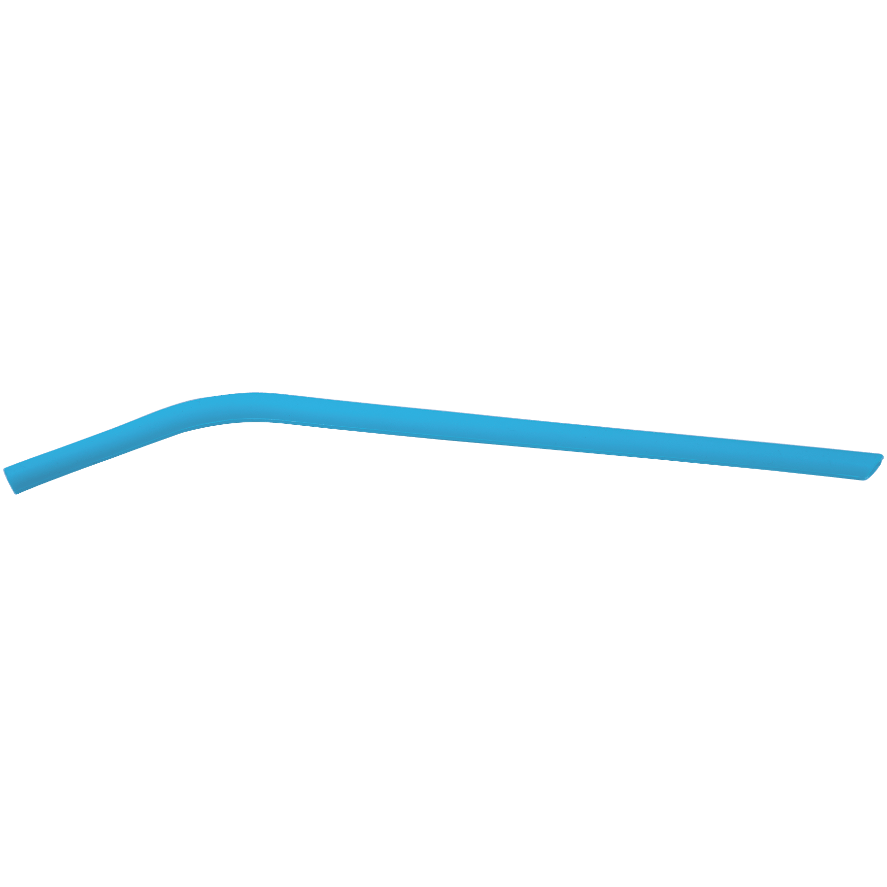 10 inch small blue silicone reusable straw, 5/16 inch diameter for standard tumbler drinks