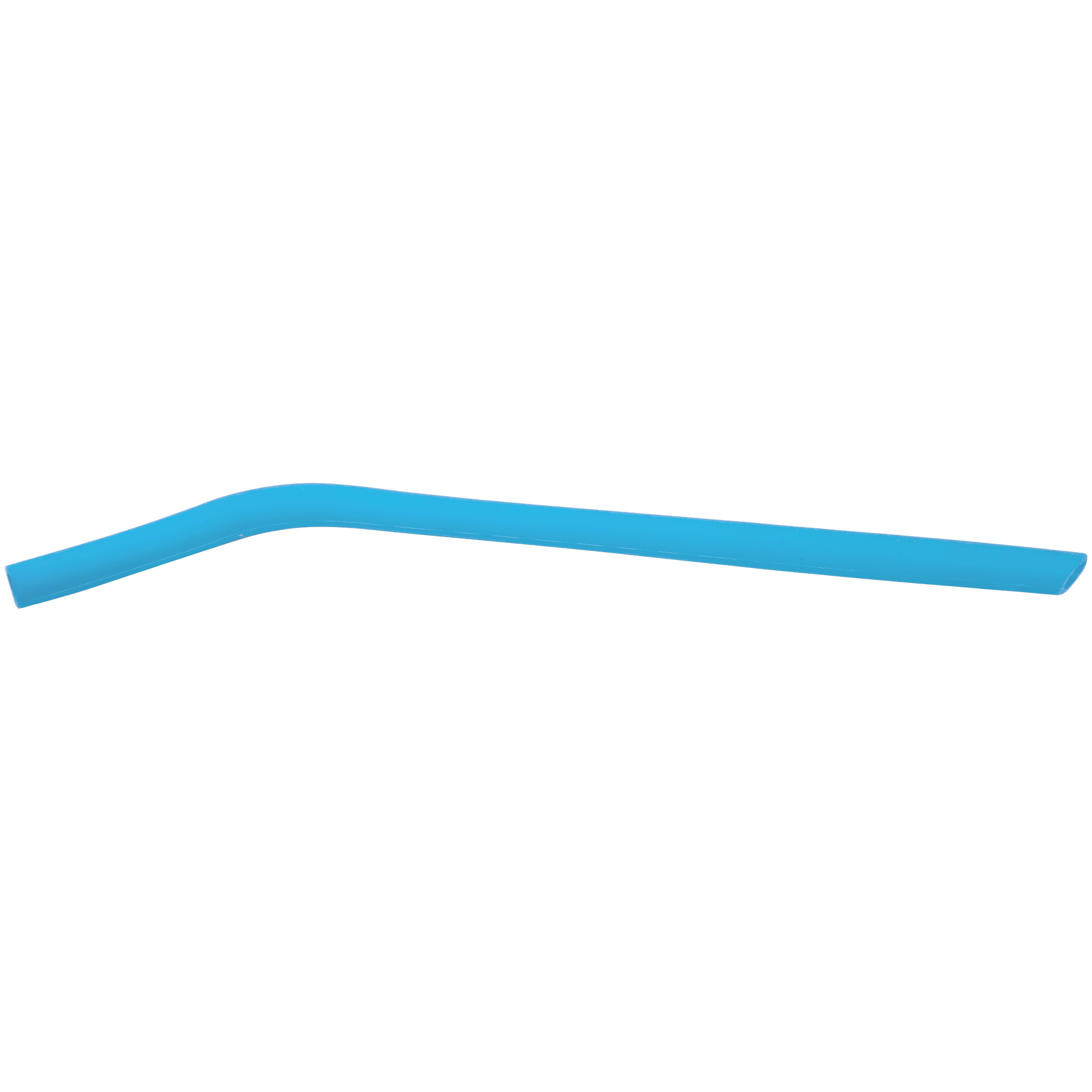 10 inch large blue silicone reusable straw, 7/16 inch diameter for smoothies and wide-mouth drinkware