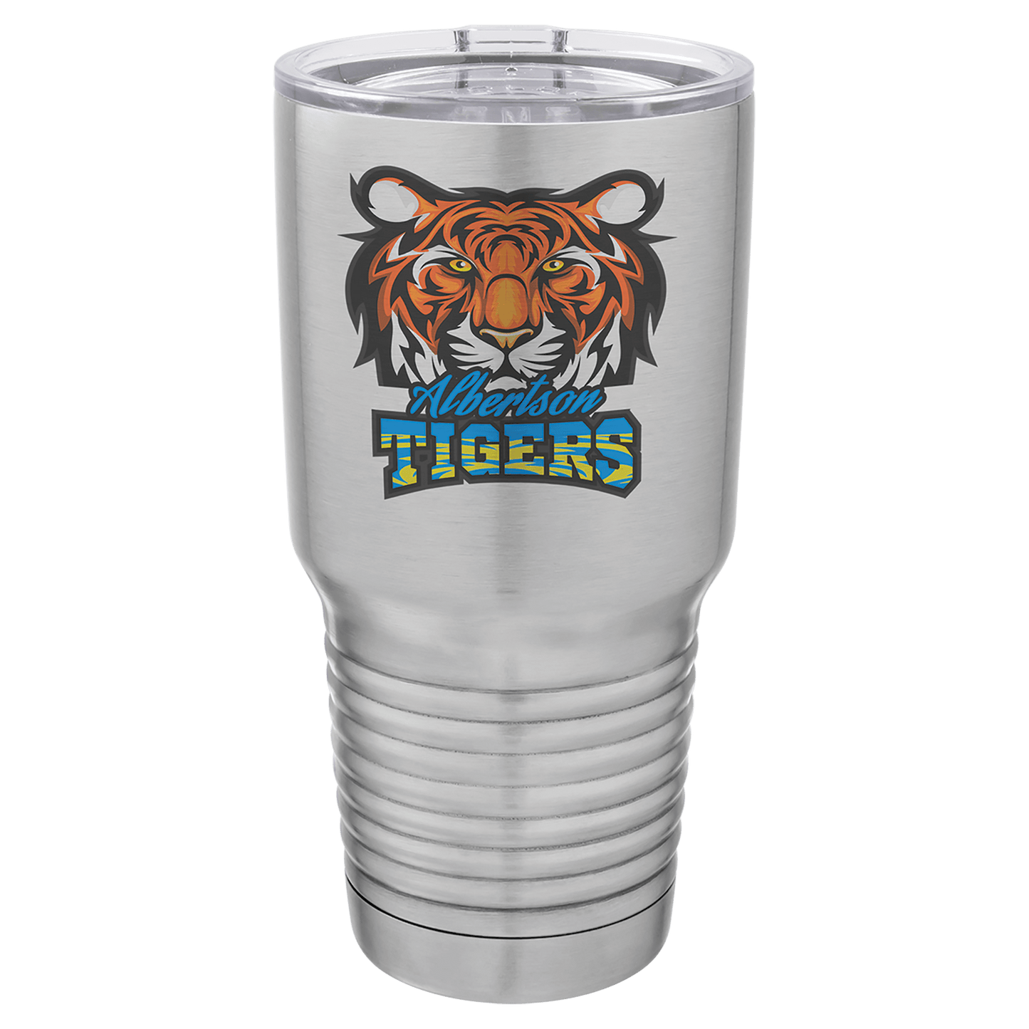 Personalized 30 oz. stainless steel vacuum insulated tumbler with lid and custom full-color photo or design