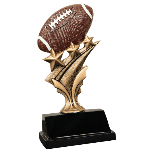 5 1/2" Football Tri Star Resin