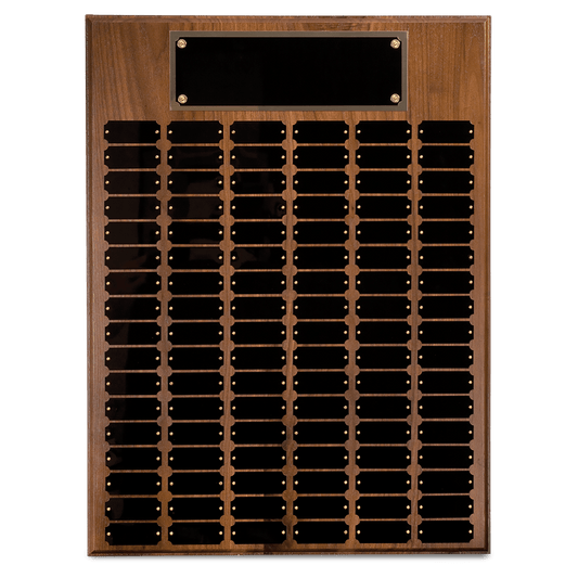 102 Plate Genuine Walnut Completed Perpetual Plaque laser engravable