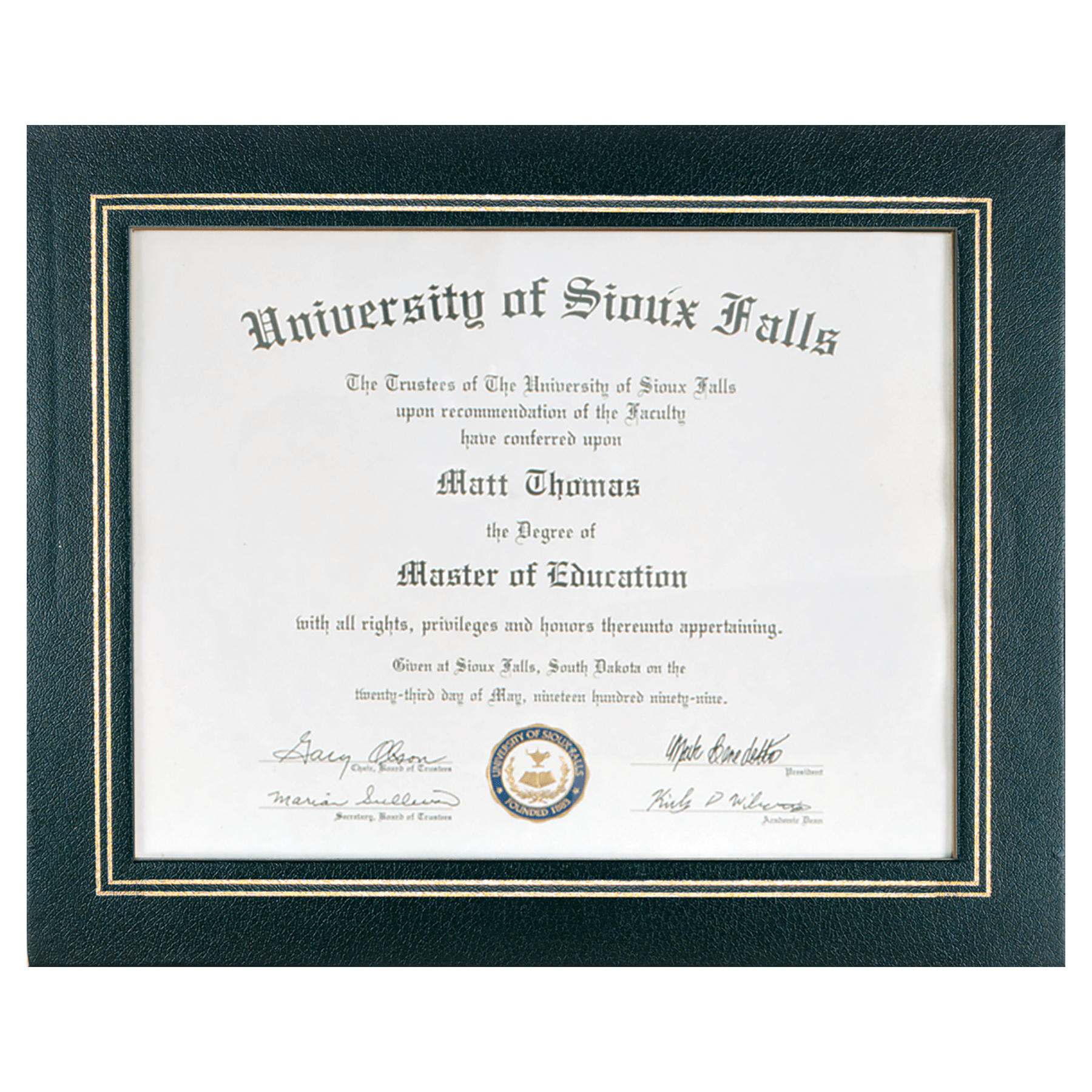13 1/4" x 10 3/4" Certificate Holder laser engravable